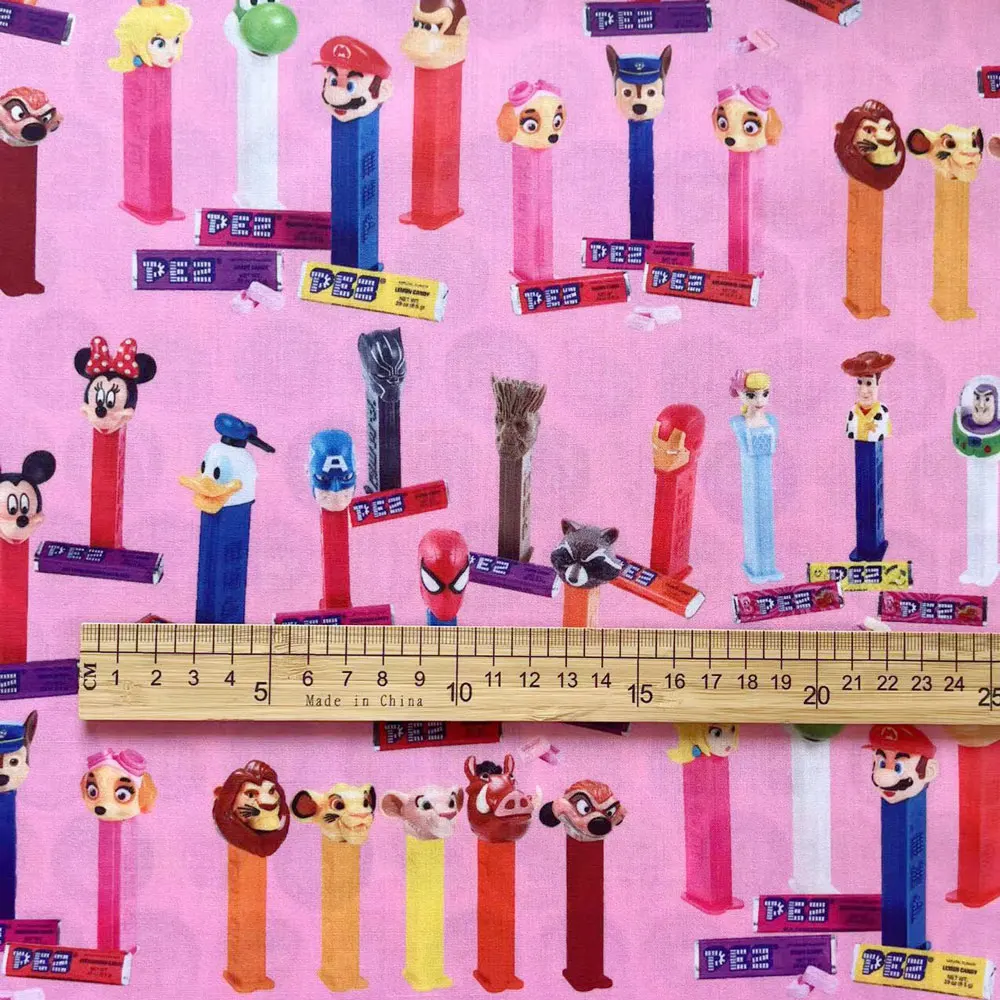 

disney fabric 140x50CM Cartoon cotton fabric Patchwork Tissue Kid Home Textile Sewing Doll Dress Curtain Polyester cotton Fabric