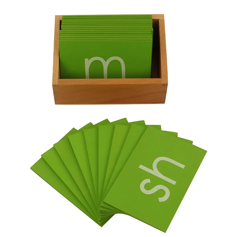 Wooden Educational Language Toy Initials Sandboards Beech Boxes Montessori Alphabet Lettle Learning Materials Toy for Children