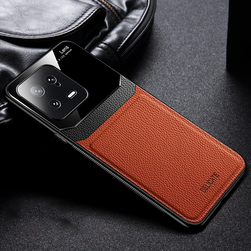 Luxury Premium Leather Phone Case For xiaomi Redmi Note 13 Pro Plus Camera  Protect Cover Original Back Case For Redmi Note 13 - AliExpress