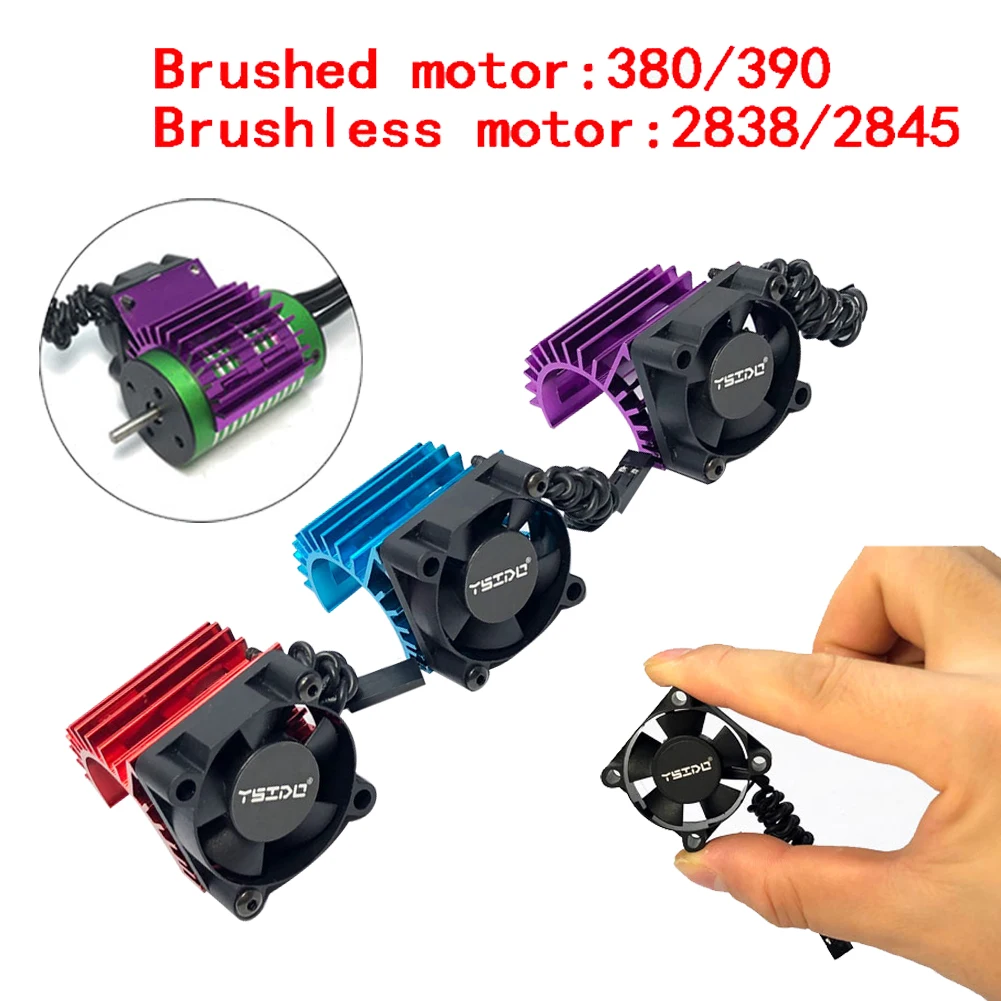 Ventilateur de refroidissement moteur RC 380 390 2838 2845 2847 - Dissipateur aluminium pour voiture 1/14 1/16 1/18