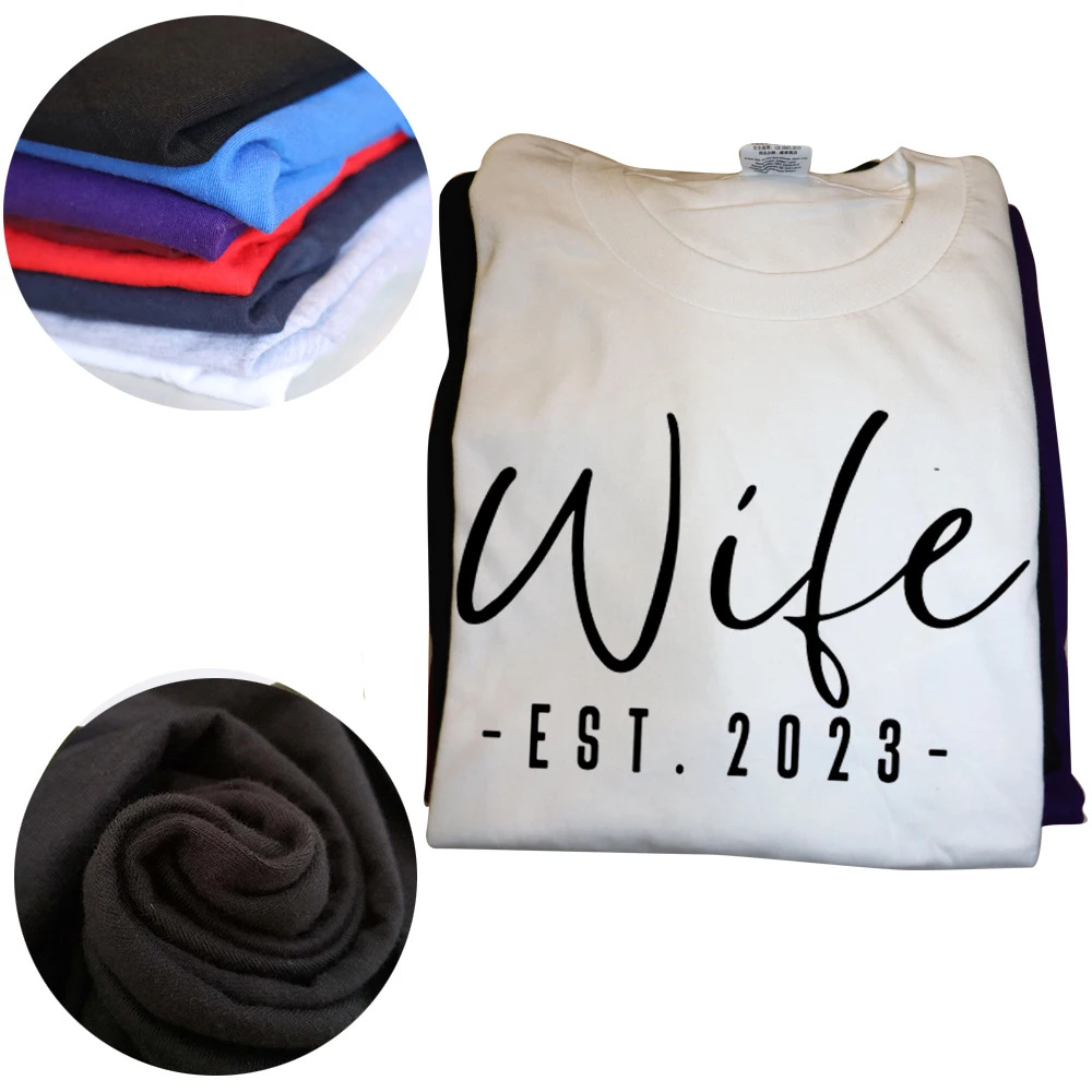 Camisetas de manga corta para parejas recién casadas, estilo veraniego, para regalar en cumpleaños, para parejas recién casadas, para el día de la boda ..._voghion.com