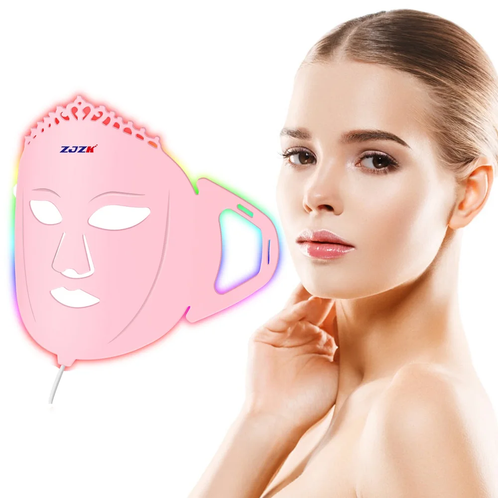 

Силиконовая фотомаска для лица, для красоты, омоложения кожи, фотонной кожи, 7 цветов, 360 бусин, маска для лица, инструмент для подтяжки и ухода за кожей от морщин, акне