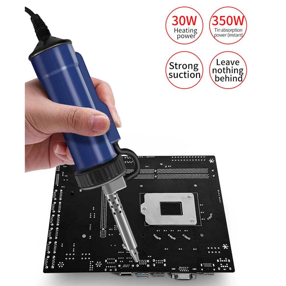 BBT-580 Automatic Vacuum Desoldering Pump AC 110V/220V Vacuum Solder Sucker 30W with 3 Suction Tip for Tin Removal and Soldering desoldering suction pump desoldering pump desoldering tool electrothermal solder sucker