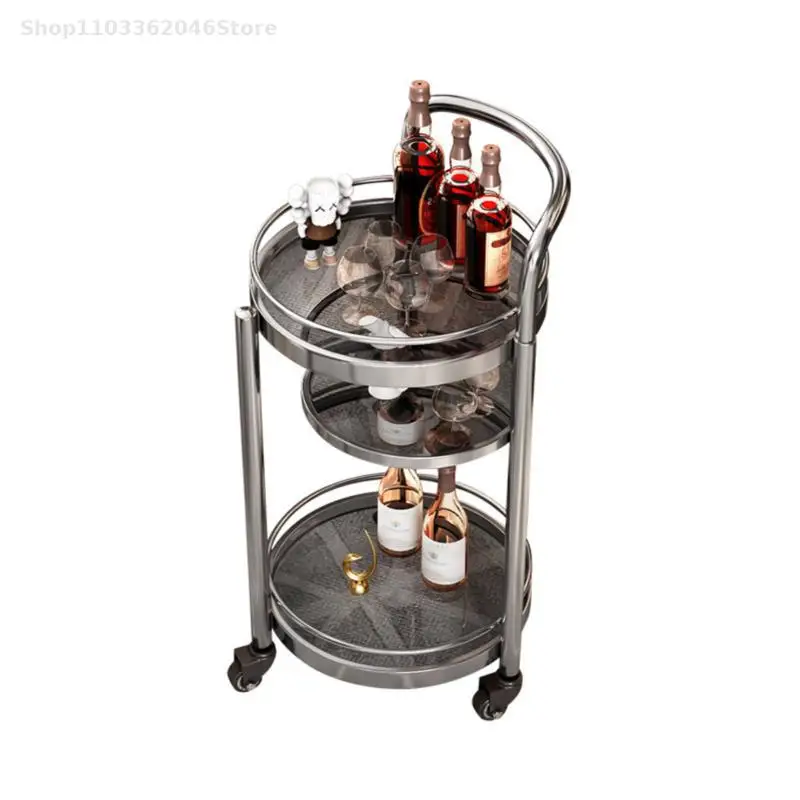 Light Luxury Tea Cart Hotel Wine Cart Trolley Service Dining Marble Cake Beverage Storage Rack Mobile