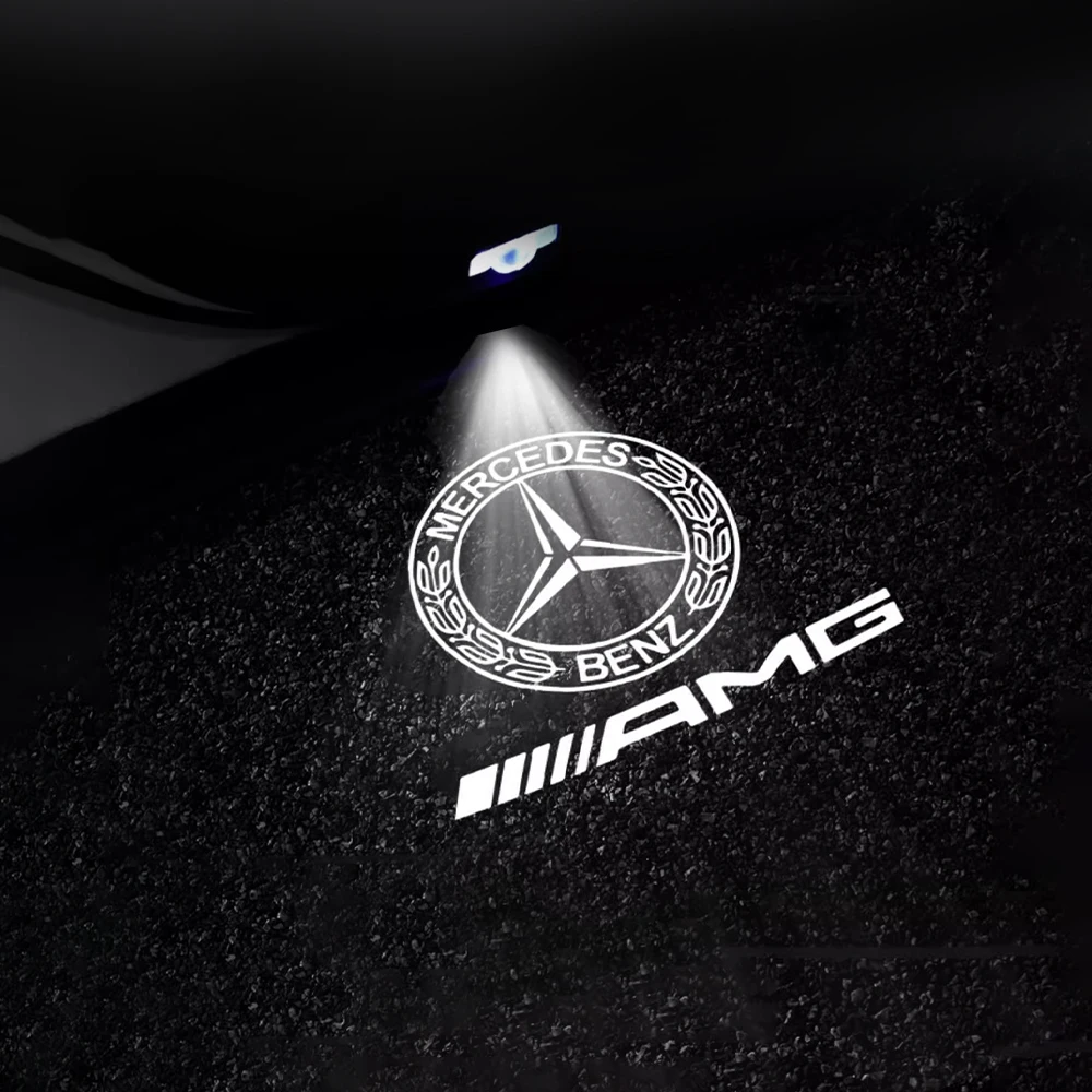 2Pcs 자동차 도어 웰컴 라이트 LED 레이저 프로젝터 램프 메르세데스 벤츠 AMG CLA-클래스 A207 CLS C218 E-클래스 쿠페 C207 2010-2017