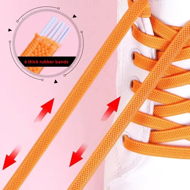Elastic No-Tie Shoelaces for Outdoor and Leisure Sneakers - Quick and Easy Solution for Kids and Adults