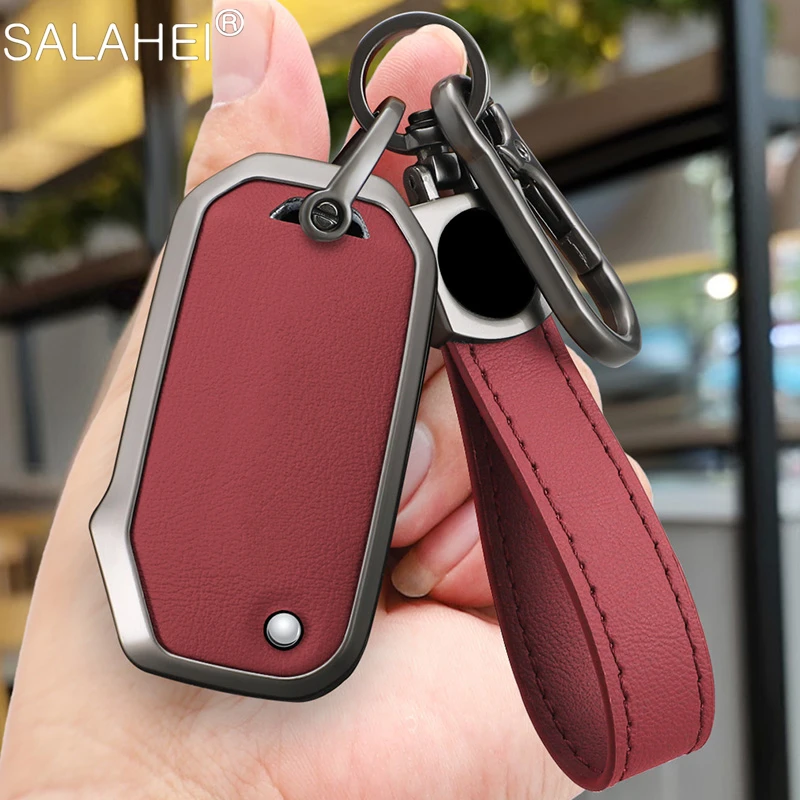 

Leather Car Key Fob Case Cover Shell For KIA Ceed CD Sportage R Stinger GT Sorento Cerato Forte SELTOS 2019 Keychain Accessories
