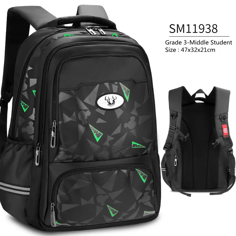 Disney Mickey School Bags For Boys Grade 3-Middle Primary Student Shoulder Orthopedic Backpack Large Capacity Kids Gifts Mochila