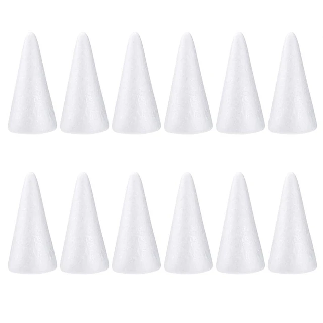 polystyrene for DIY crafts crafts white christmas tree White foam Cone