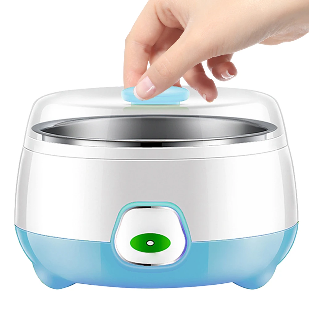 1L Automatic Yogurt Machine Multifunctional Household Rice Wine Maker Stainless Steel Portable Yogurt Maker for Kitchen