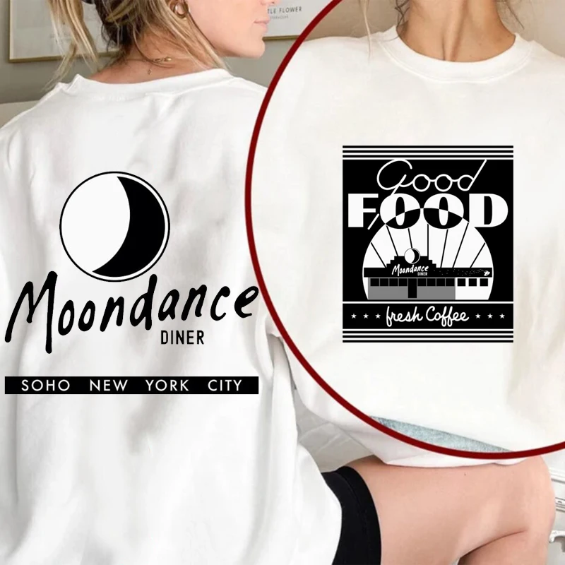 sweater crewneck Andrew Garfield Tick Boom Women Crewneck Sweatshirt Moondance Diner Unisex Print Long Sleeve Hooded Sweatshirts Woman Clothing mens cream sweater