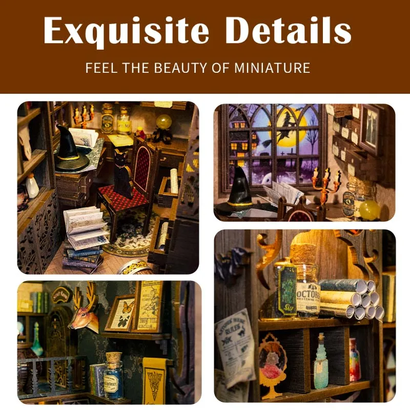 Cutefun Book Nook Kit Magic Pharmacist Diy Miniature House With