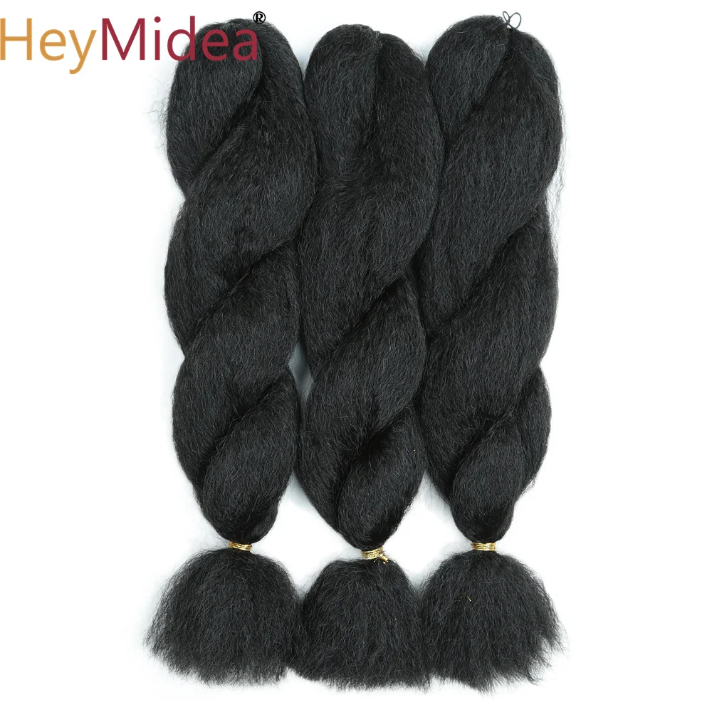 Kanikaron Vixen Crochet Kinky Curly Bulk Hair Synthetic Yaki Straight Marley Braiding Hair Extensions Ombre Crochet Braids Hair 6