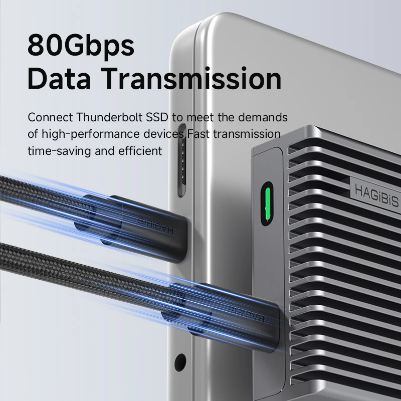 Hagibis USB C to USB C Cable  USB 4 Full Function Cable 80Gbps 240W Fast Charging 8K Video Cord For Thunderbolt 5 iPhone 17 Pro