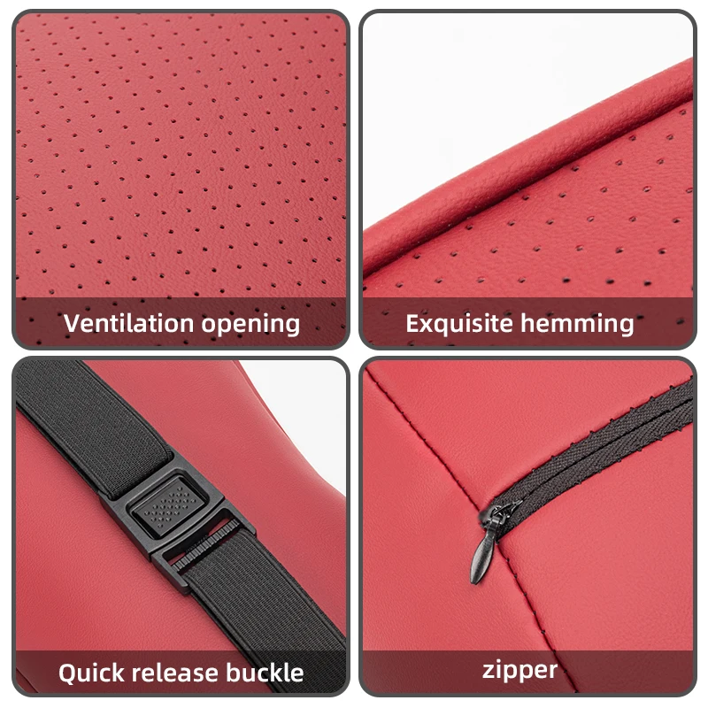 Leather Car Neck Headrest Pillow For BYD Dolphin EV Atto 3 Tang F3 E6 Dmi Yuan plus Song plus Seat Back Waist Cushion Support