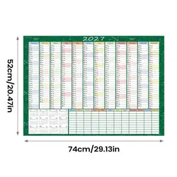 Large Wall Calendar - 12 - Month Annual Planner with Double - Sided Thick Paper for Home, Office, or Dorm Scheduling (E)