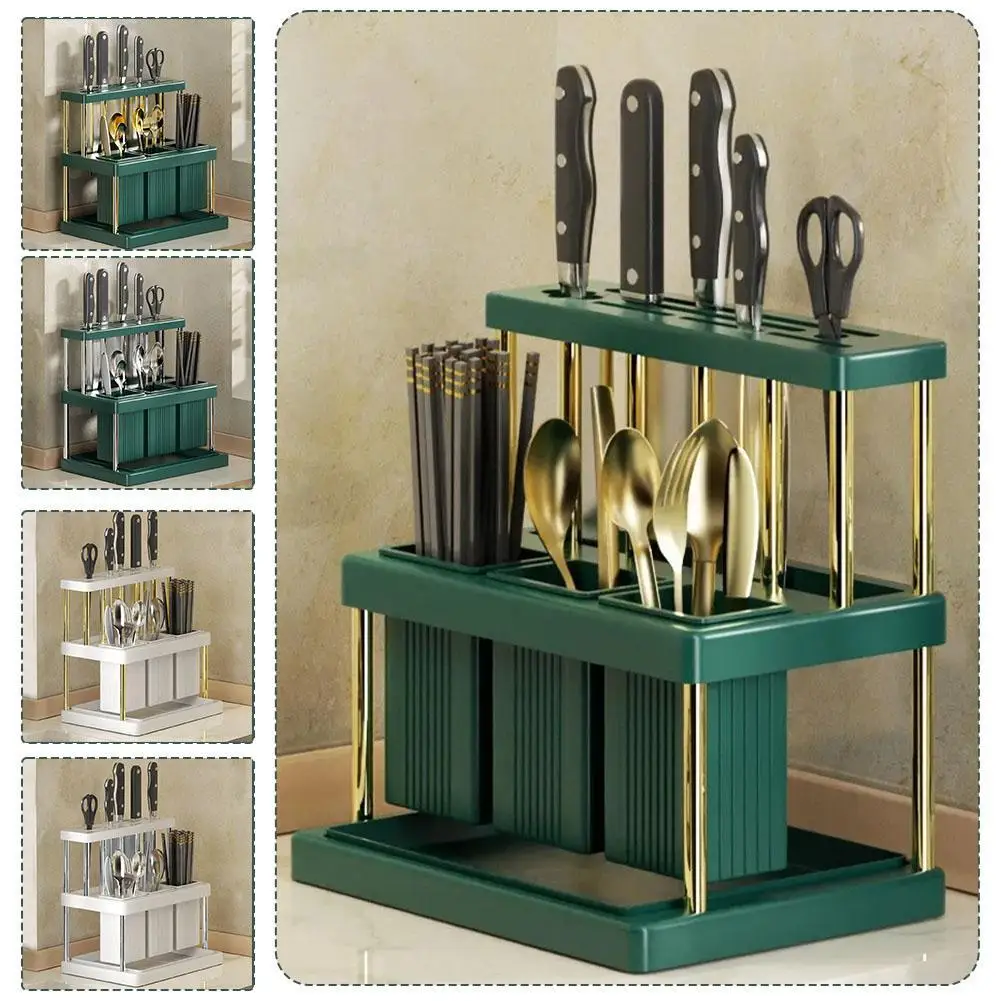 

Kitchen Cutlery Holder Spoon Fork Chopstick Storage Rack Utensils Organizer Box Multifunctional Spoon Drain Storage Rack