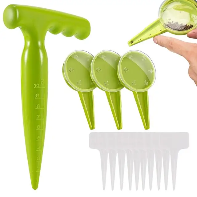 Vetőmag Ültetvény Szerszám Adagoló Készlet Kézi Állítható Kerti Vetőgép Ültetvénykészlet 5 Tárcsázott Kert