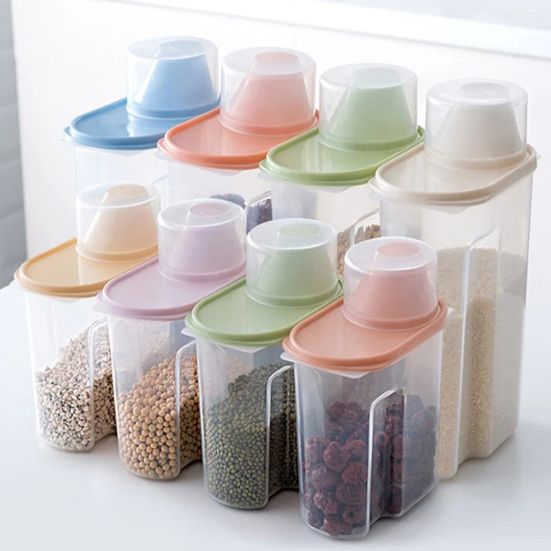 

Obelix Kitchen Storage Box Food Storage Box Grain Storage Tank Moisture-Proof Sealed Cans Transparent Organizers With Lid Items