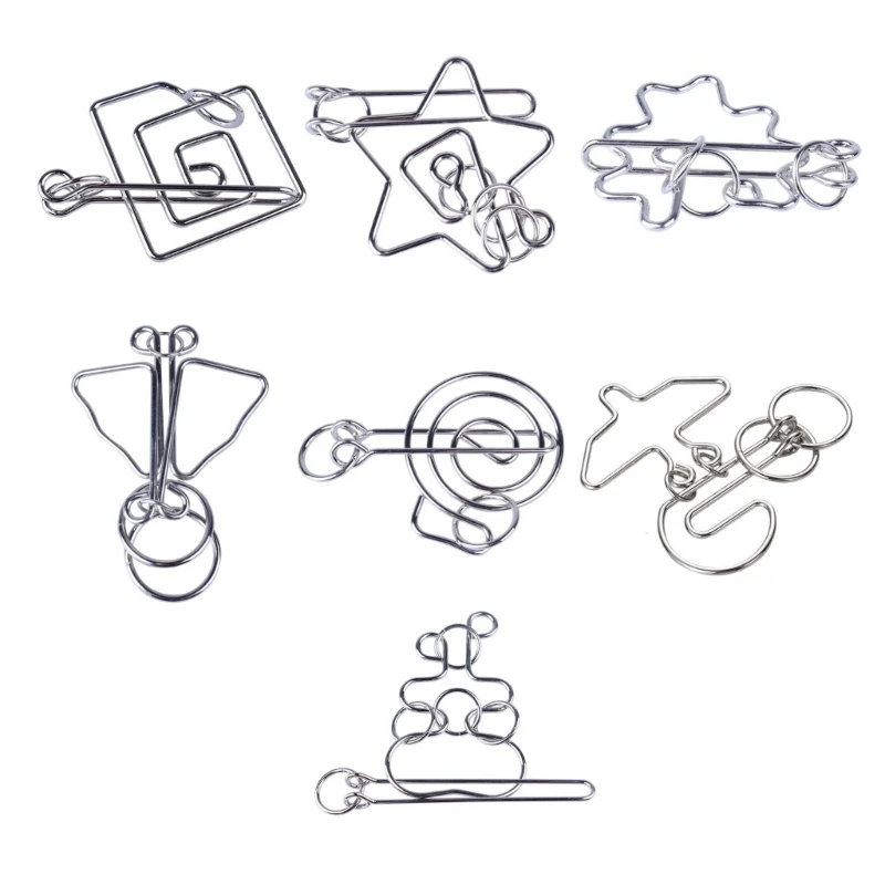 

Металлические звенья цепи, разблокирующие кольца, игрушка, 3D-головоломка-тизер, интерактивная игра с пряжкой для студентов, для