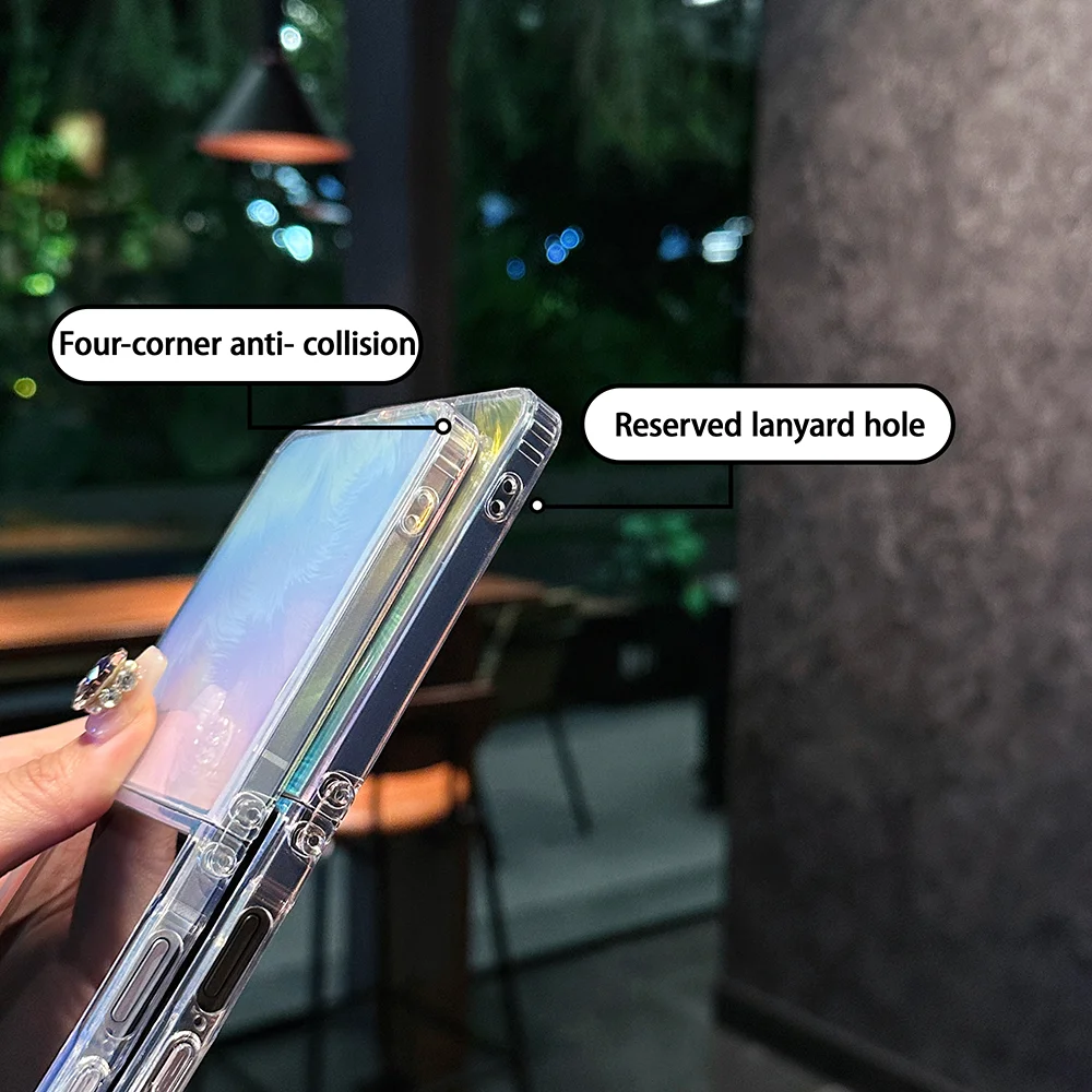 Magsafe Dazzling Laser Phone Case with Wireless Charging Capability and Colorful Back Cover