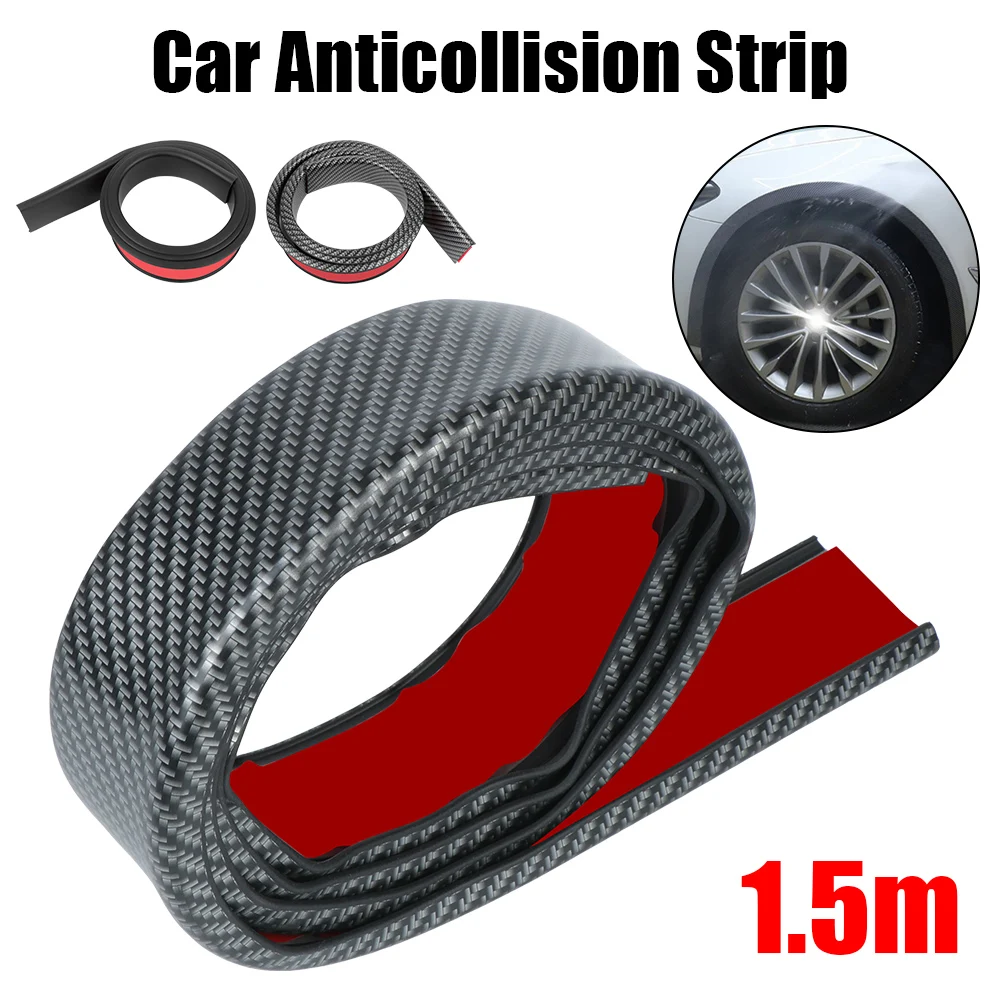 Universal Car Side Fender Eyebrow Wheel Strip 1 Pc 1.5M Car Wheel Strip ...