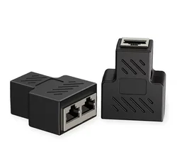 1 To 2 Ways RJ45 Ethernet LAN Network Splitter Extender Cable Port Adapter Connector RJ45 Connector Adapter Network Tee Head