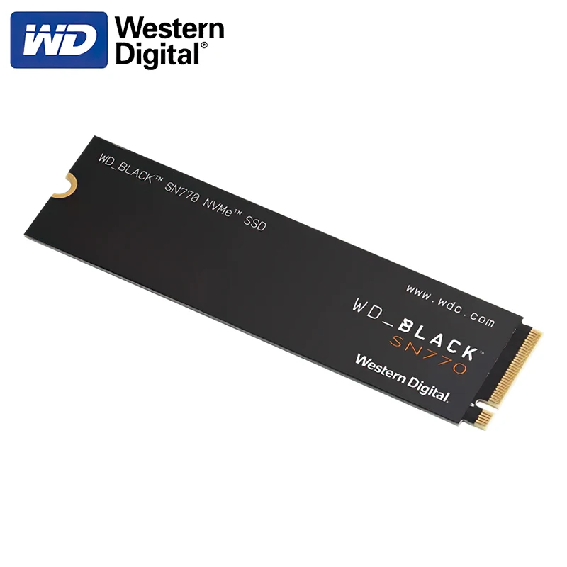 웨스턴 디지털 내장 게이밍 솔리드 스테이트 드라이브, WD BLACK SN770, 1TB NVMe SSD, 500GB, 2TB, Gen4 PCIe M.2 2280, 최대 5150 MB/s