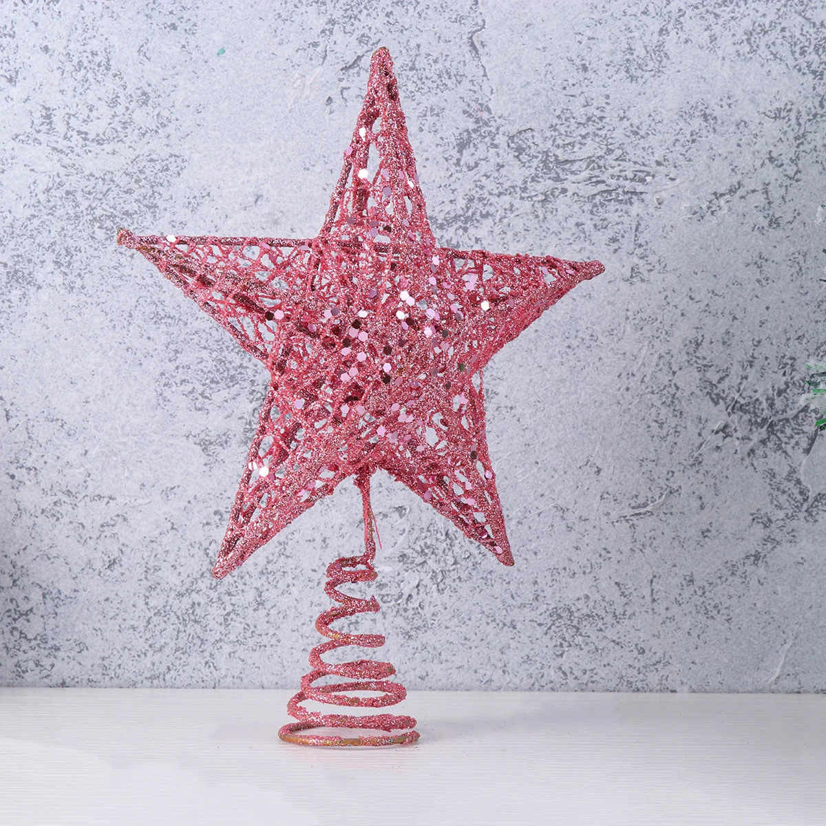 

Holiday Tree Star Ornament Christmas Star Christmas Star Topper Metal Glittered Tree Star Iron Star Topper