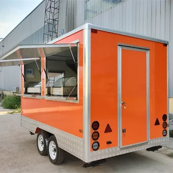 Food Truck Completamente Attrezzato, Carretto per Fast Food, Caffè, Gelato, Cucina Mobile, Conforme agli Standard per Rimorchi Alimentari negli Stati Uniti