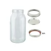 2000ml Glass Mason Jar Wide Mouth with Airtight Metal Lid Safe for Fermenting Kombucha Kefir - Pickling Storing Canning BPA-Free 5