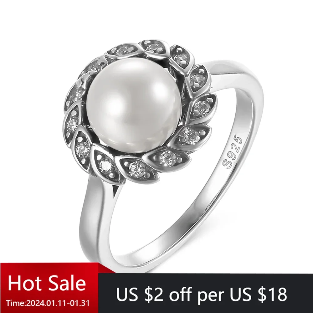 

Кольцо женское из серебра 925 пробы с фианитом и жемчугом