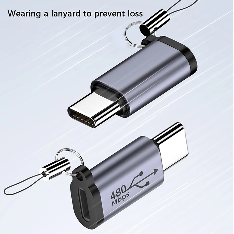 HUAHUAConnect 새로운 USB-C 암-마이크로 USB 수 어댑터 1개, 휴대폰, 태블릿 및 카메라용 범용 충전 및 데이터 변환기