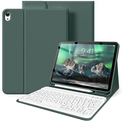 Universal Bluetooth Detachable Keyboard Case with Cover - English (Dark Green)