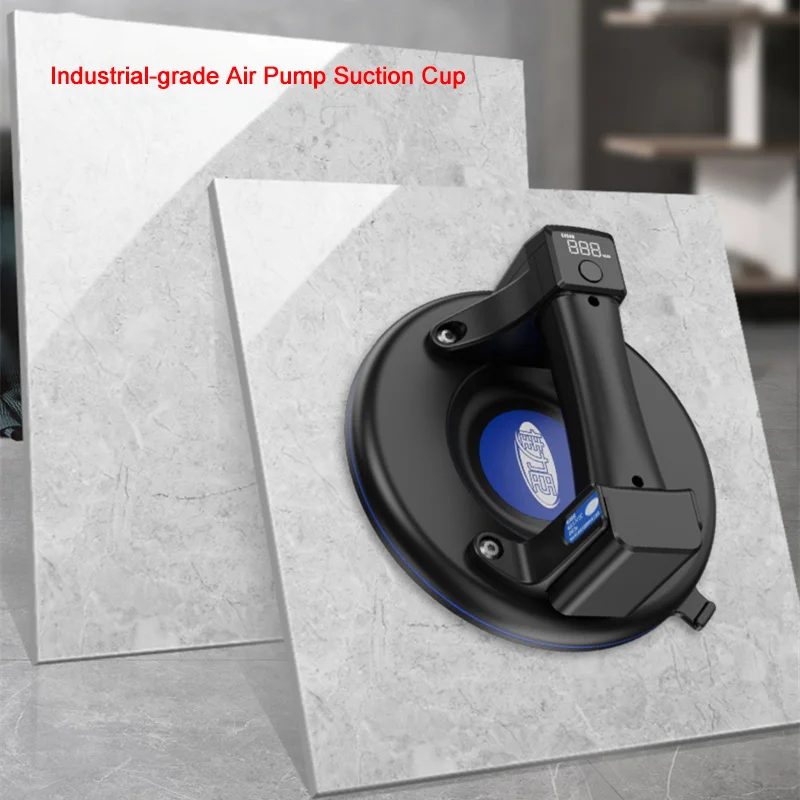 New Electric Vacuum Suction Cup 8 Inch 200kg Load Capacity Heavy Duty Vacuum Lifter for Granite Tile Glass Manual Lift Strong