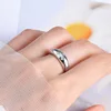 Women's Ring Bezel Setting Star Moissainte Rings 18K Gold Plated 925 Silver Band Fashion Party Daily Wear Jewelry New In 5