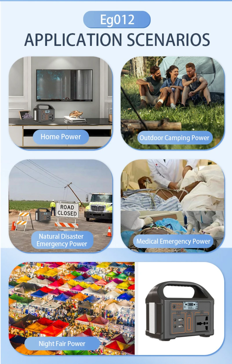 LiFePO4 Portable Power Station 1000W 902WH Mobile Power Supply Solar Generator 5