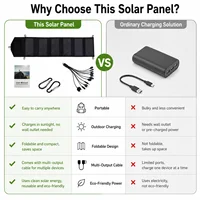 Panneau solaire pliable léger 800W, chargeur rapide USB 5V DC portable 20Wh pour les voyages en plein air, la randonnée 8