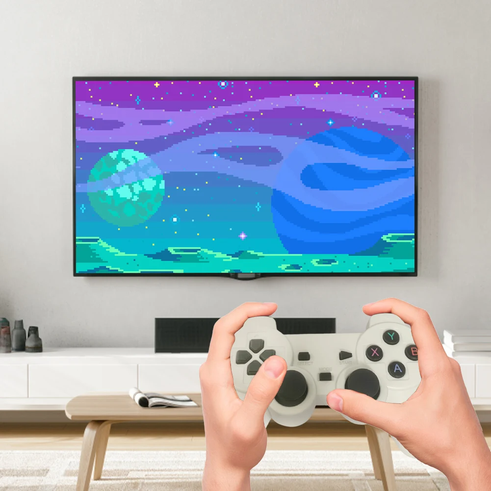 무선 게임 TV 스틱, 64G + 128G/256G, 4K HD 휴대용 비디오 게임 콘솔, 멀티 에뮬레이터, PSP용 플러그 플레이 비디오 TV 게임 스틱