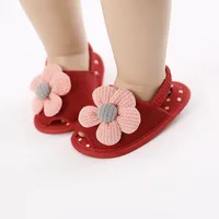 Summer Baby Girl Sandals Solid Color Cute Lace Bows Newborn Shoes Soft Cotton Non-slip Soled Princess Toddler Girl Sandals Kids 5