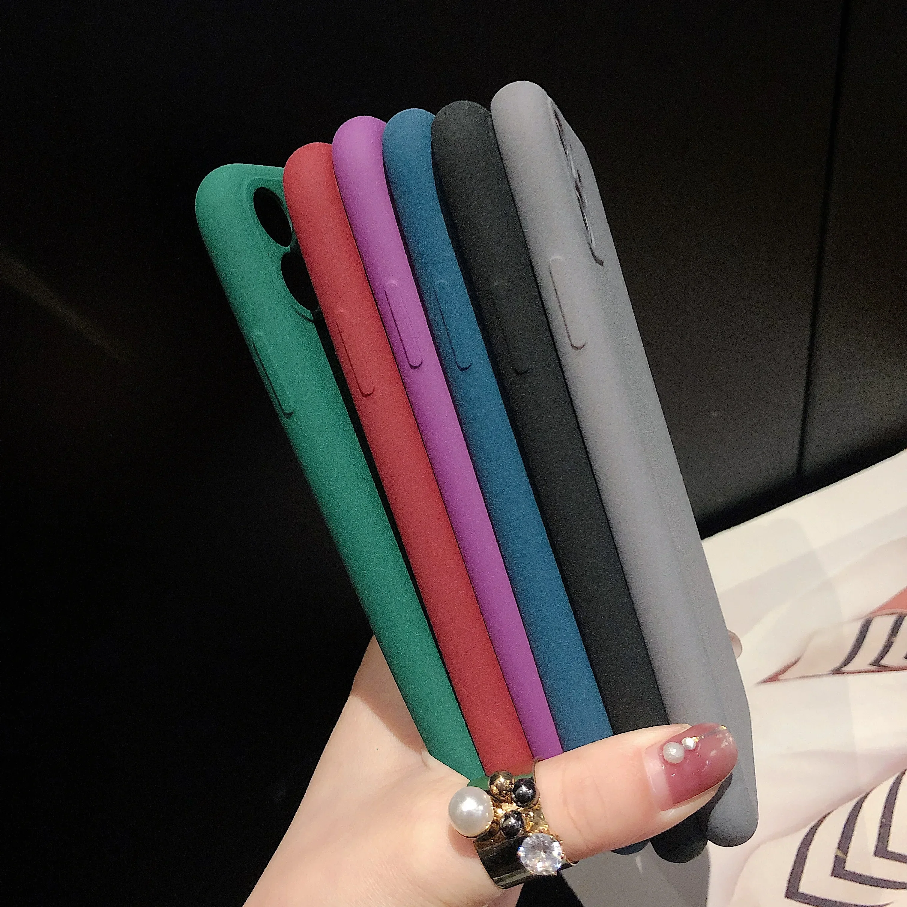 Matte Sandstone Silicone Soft Back Cover