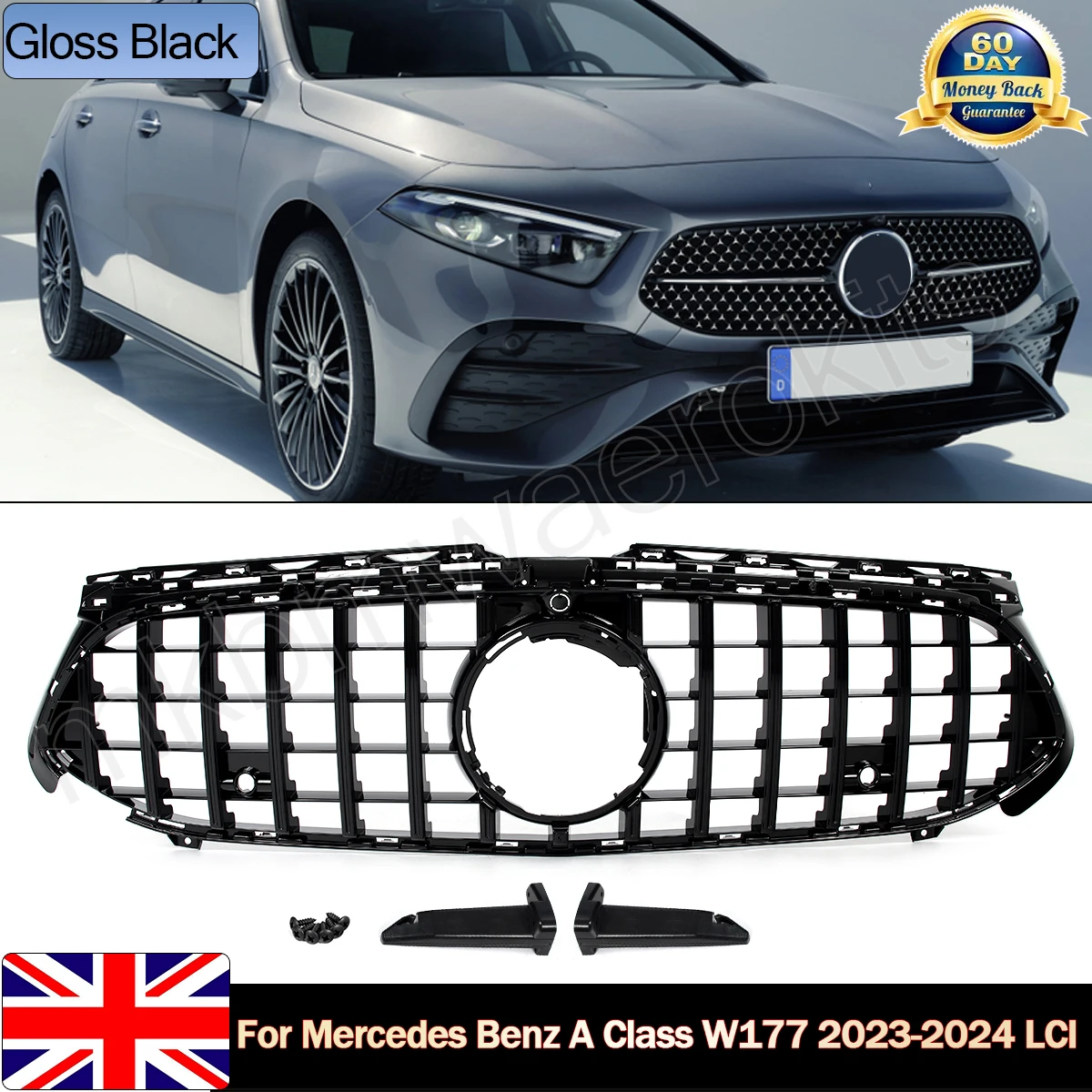 

GT стильная Решетка переднего бампера подходит для Mercedes Benz класса А W177 AMG Line 2023-2024