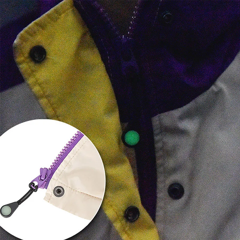 Luminous Zipper Puller Cord Kit 5/10PC for Coats Jacket Tent Luggage Zippers