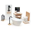 1/12 Dollhouse Simulation Washbasin Tub Toilet Model Dollhouse Bathroom Decor Dolls House Miniature Furniture Accessories 2