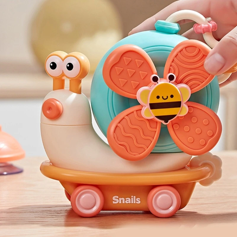 

77HD Baby Spinner Toy for Toddlers Handheld Fidgets Spinner with Suction Cup Sensory Toy Stress Relief Baby Dining Table Toy