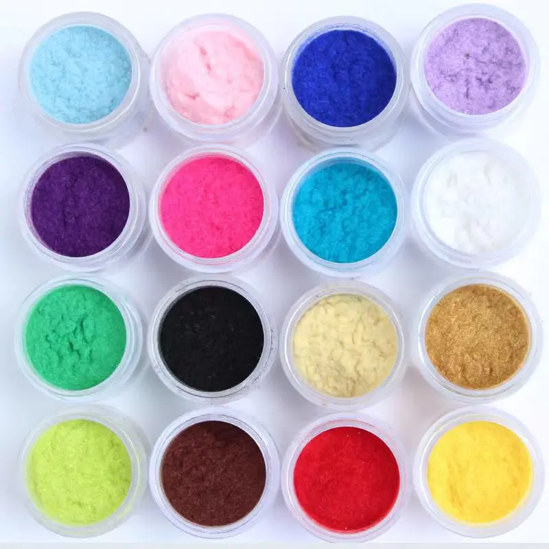 Nail Powder Nail Pigment Nail Glitter Nail Decoration Nail Decorations 22 Colors Winter Nail Velvet Powder DIY Nail Art Decorations Fluffy Glitter Dust DIY Design Christmas Pigment 10g/box