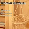 Macrame Hanging Chair with LED Lights Indoor Outdoor Swing Chair Decorative Hammock Relaxation Cradle Garden Home Patio 4
