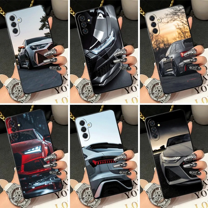 Sporty Soft Silicone Phone Case with Car-Inspired Design