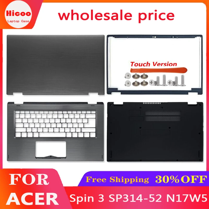 FOR Acer TravelMate 3 SP314-51 SP314-52 N17W5 Laptop Kembali Penutup/Tempat Berteduh/Bawah Case Touch Versi Cover 14 Inch