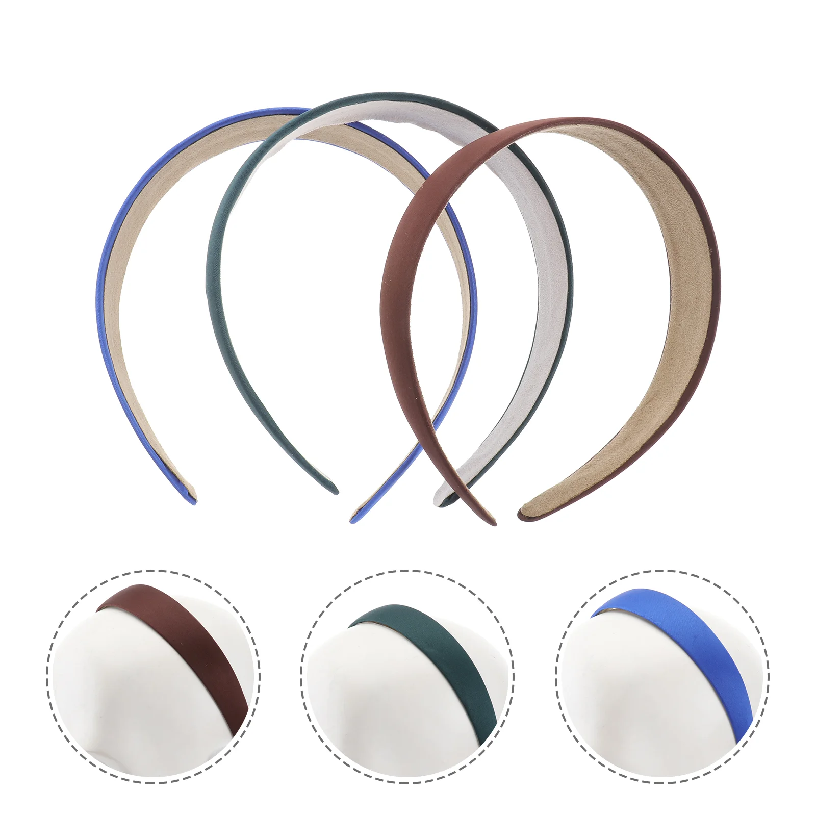 

6 Wide Headbands with Hair Headwear Hair Accessory for ( Mixed color )